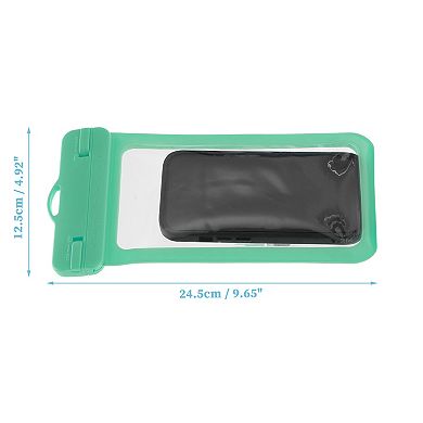 2 Pcs Wide Side Mobile Waterproof Bag Universal Waterproof Case Compatible for Phone 4.92"x9.65"