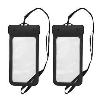 2 pc Wide Side Mobile Waterproof Bag Universal Waterproof Case Compatible for Phone 4.92"x9.65"