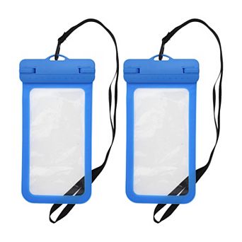 2 pc Wide Side Mobile Waterproof Bag Universal Waterproof Case Compatible for Phone 4.92"x9.65"