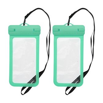 2 pc Wide Side Mobile Waterproof Bag Universal Waterproof Case Compatible for Phone 4.92"x9.65"