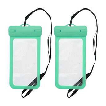 2 pc Wide Side Mobile Waterproof Bag Universal Waterproof Case Compatible for Phone 4.92"x9.65"