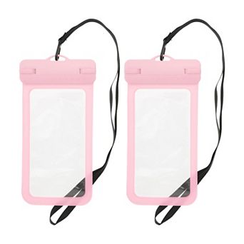 2 pc Wide Side Mobile Waterproof Bag Universal Waterproof Case Compatible for Phone 4.92"x9.65"