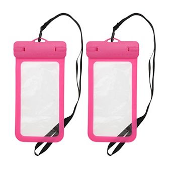 2 pc Wide Side Mobile Waterproof Bag Universal Waterproof Case Compatible for Phone 4.92"x9.65"