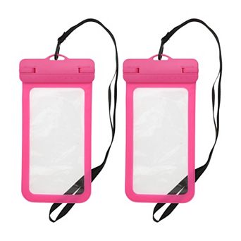 2 pc Wide Side Mobile Waterproof Bag Universal Waterproof Case Compatible for Phone 4.92"x9.65"