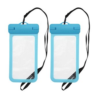 2 pc Wide Side Mobile Waterproof Bag Universal Waterproof Case Compatible for Phone 4.92"x9.65"