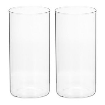 Glass Cylinder Vase, 2 pc Flower Vase Floating Candle Holder Vase for Home Decor