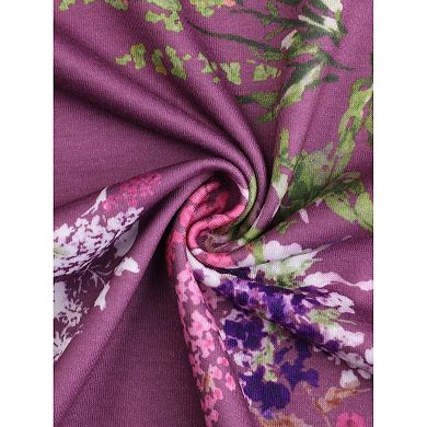 Plus Size Tops for Women Boat Neck 3/4 Ruffle Sleeve Dressy Casual Work Shirts Floral Blouses