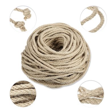 Cat Natural Sisal Rope for Scratching Post Tree Replacement, Sisal Rope 6mm Diameter, 164 Ft