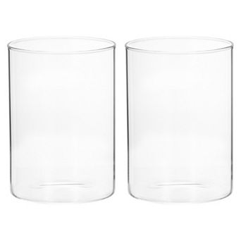 Glass Cylinder Vase 2 pc Flower Vase Floating Candle Holder Vase for Wedding Centerpieces