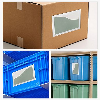 Self Adhesive Index Card Pockets, Adhesive Label Pockets for Index Cards, 12.2"x8.74", 5 Pcs