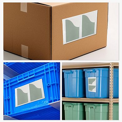 Index Card Pockets, Label Holder with Top Open, Label Pockets for Index Cards, 8.66"x6.14" 10 Pcs