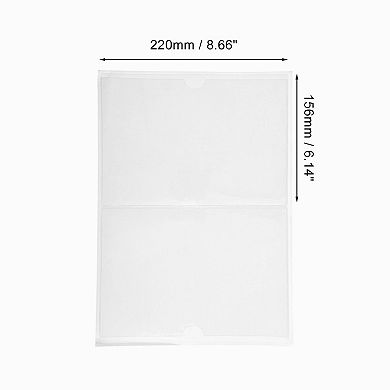 Index Card Pockets, Label Holder with Top Open, Label Pockets for Index Cards, 8.66"x6.14" 10 Pcs