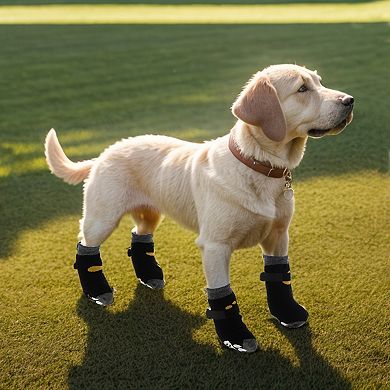 4 Pcs Non-slip Dog Socks with Adjustable Sticky Tapes, Pet Socks for Dogs