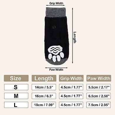 4 Pcs Non-slip Dog Socks with Adjustable Sticky Tapes, Pet Socks for Dogs