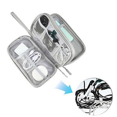 Electronic Organizer, Travel Cable, Electronic Accessories Storage Case, 7.48"x2.36"x4.33"