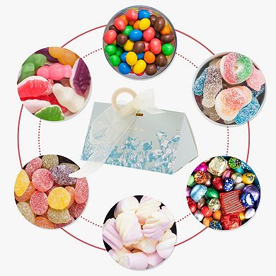 20 Pcs Gift Boxes, Candy Gift Boxes with Ribbons and Wood Rings, Favour Boxes 5.12"x2.91"x2.56"