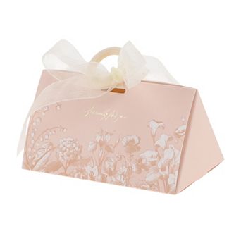 20 pc Gift Boxes, Candy Gift Boxes with Ribbons and Wood Rings, Favour Boxes 5.12"x2.91"x2.56"