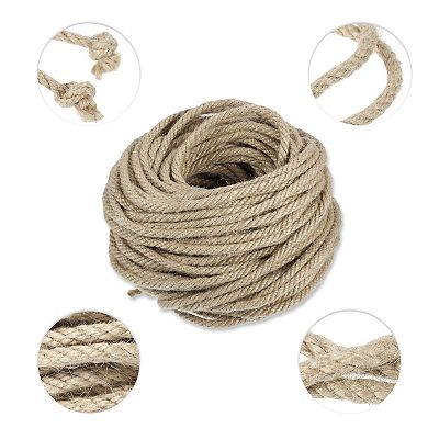 Cat Natural Sisal Rope for Scratching Post Tree Replacement, Sisal Rope 6mm Diameter, 98 Ft