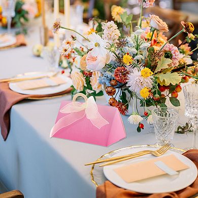 20 Pcs Gift Boxes, Candy Gift Boxes with Ribbons and Wood Rings 5.12"x2.91"x2.56"