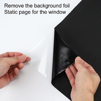 Window Privacy Film, One Way Daytime Privacy Static Cling, Black, 78.74"x17.72"