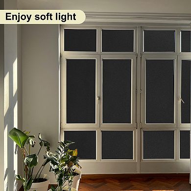 Window Privacy Film, One Way Daytime Privacy Static Cling, Black, 78.74"x17.72"