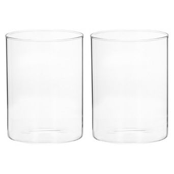 Glass Cylinder Vase, 2 pc Flower Vase Floating Candle Holder Vase for Wedding Centerpieces