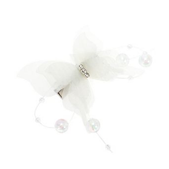 Duckbill Butterfly Bead Hair Clips for Home Green White 1 pc