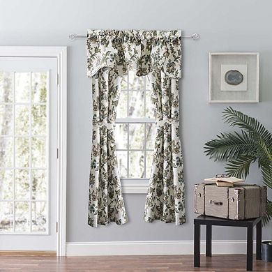 Madison Floral Design Printed Premium Tailored Curtain Panel Pair 3" Rod Pocket