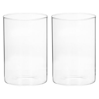 Glass Cylinder Vase, 2 pc Flower Vase Floating Candle Holder Vase for Wedding Centerpieces