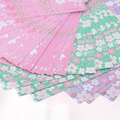1 Set Origami Paper, Double Side 60 Sheets, Square Origami Paper Kit, Sakura Branch, 5.91"x5.91"