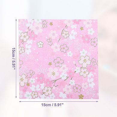 1 Set Origami Paper, Double Side 60 Sheets, Square Origami Paper Kit, Sakura Branch, 5.91"x5.91"