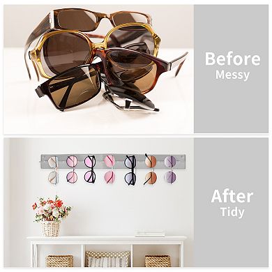 Acrylic Sunglasses Organizer Storage, Wall Mounted Eyeglasses Holder, Hanging Eyewear Display