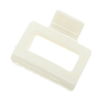 Grace Rectangle Hair Clips for Home White 1 pc