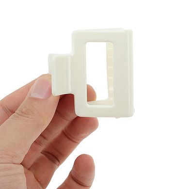 Grace Rectangle Hair Clips for Home White 1 Pc