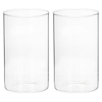 Glass Cylinder Vase 2 pc Flower Vase Floating Candle Holder Vase for Home Decor