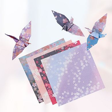 1 Set Origami Paper, Double Side 60 Sheets, Square Origami Paper Kit Cherry Blossoms 5.91"x5.91"