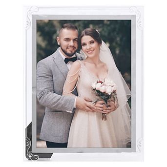 Glass Picture Frame for Tabletop Display Vertical or Horizontal, Photo Frames for Wedding, 7"x10"