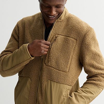 Men's FLX Faux Plush Mixed Media Jacket