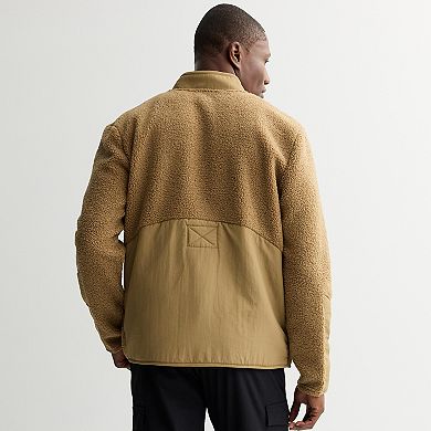 Men's FLX Faux Plush Mixed Media Jacket