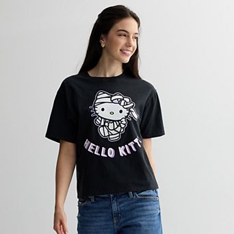 Juniors' Hello Kitty Halloween Mummy Skimmer Graphic Tee