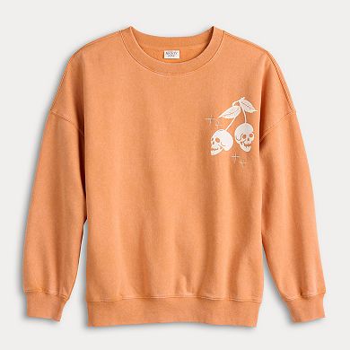 Juniors' Halloween Graphic Oversized Pullover