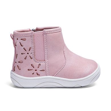 Stride Rite Bethany Toddler Girls Slip-On Ankle Boots With Cutout Design