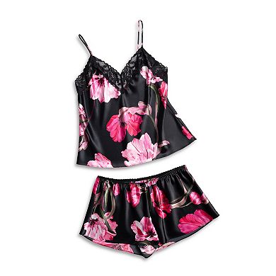 Plus Size Lilac+London 2-pc. Pajama Cami Top & Tap Pajama Shorts Set