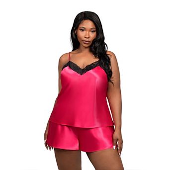 Plus Size Lilac+London 2 pc Pajama Cami Top & Tap Pajama Shorts Set