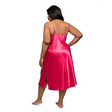 Plus Size Lilac+London Solid Midi Gown