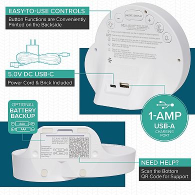 La Crosse Technology 617-1412 L'Eclipse Light Assist Digital Alarm Clock