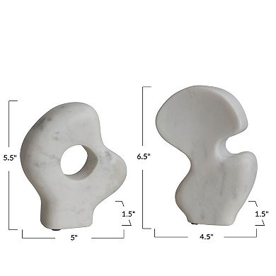 Storied Home Abstract Marble Sculptures Table Decor 2-pc. Set