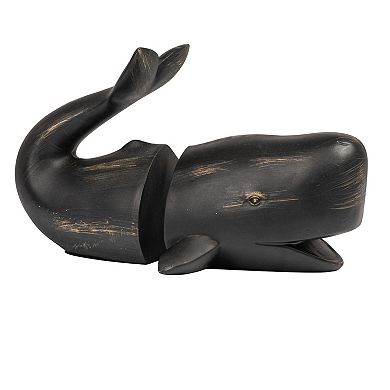 Storied Home Distressed Resin Whale Bookends 2-pc. Set