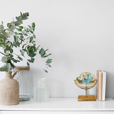 Storied Home Agate Slice Sculpture on Metal Stand Table Decor