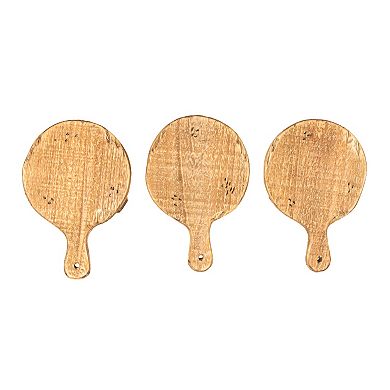 Storied Home Fir Wood Pedestal Table Decor